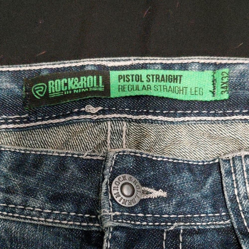 Rock & Roll Denim Men's Bootcut Jeans - Classic Blue - Picture 2 of 4